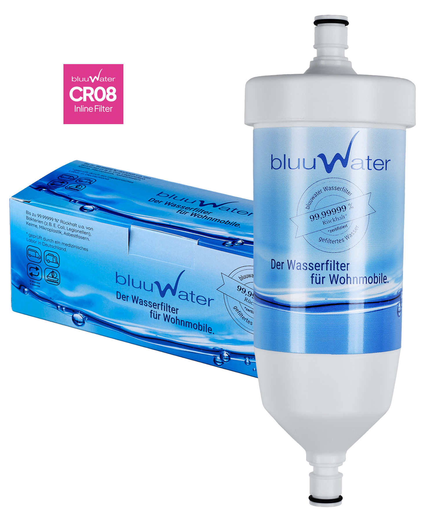 Filtro de agua bluuwater CR08 para caravanas, autocaravanas y barcos
