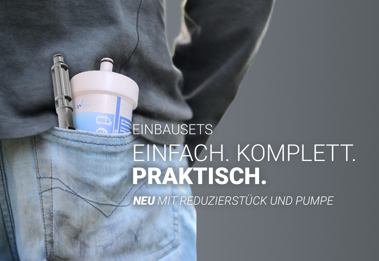 Einbausets für Wasserfilter von bluuwater