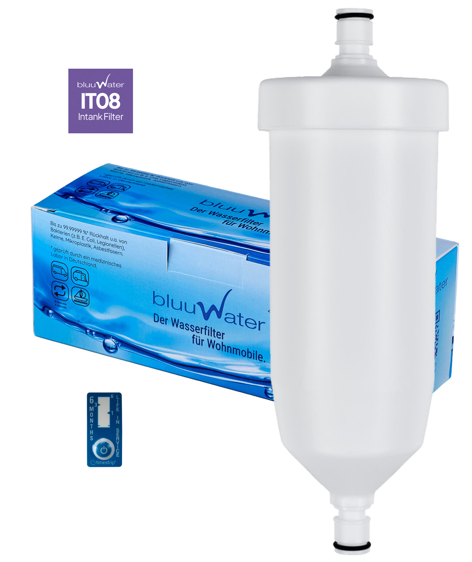 Filtro de agua bluuwater CR08 para caravanas, autocaravanas y barcos
